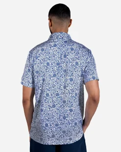 Bad Birdie X Liquid Death Blue Polo